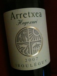 irouleguy arretxea blanc hegoxuri 2007