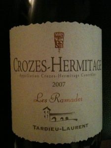 crozes-hermitage les ramades 2007 tardieu-laurent