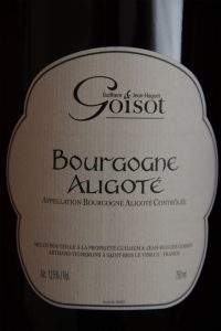Aligoté 2009 de chez Goisot