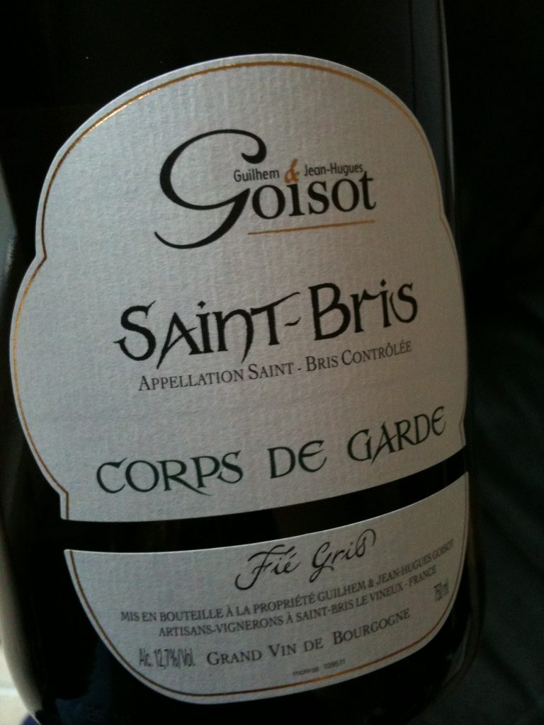 Domaine Goisot Saint-Bris Corps de Garde 2009