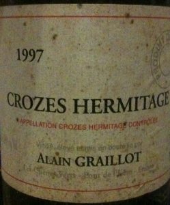 Crozes-Hermitage blanc d'Alain Graillot 1997